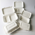 Bagasse Food Container Natural compostable tableware sugarcane clamshell Manufactory